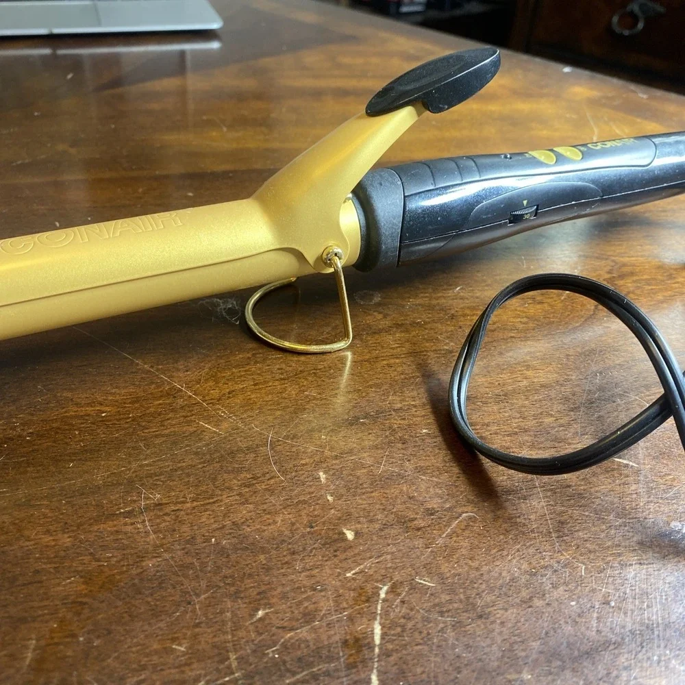 VTG Conair 1 In. Gold Tourmaline Ceramic Curling Iron for Small Curls, Tested